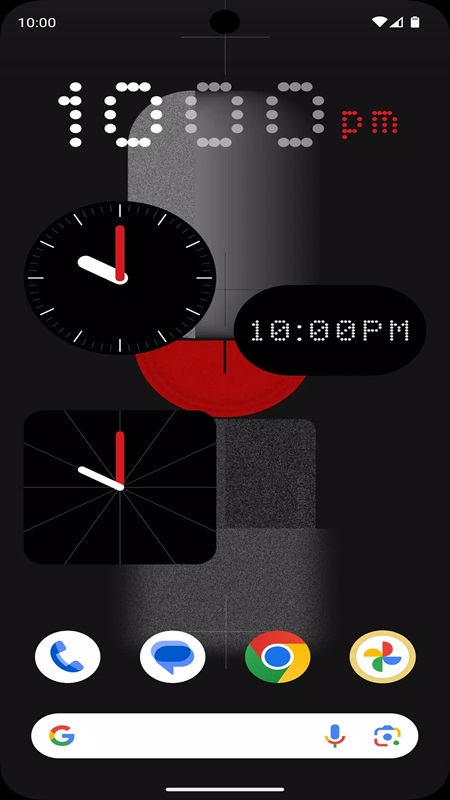 Frequently change the clock interface in Something OS Widgets MOD APK