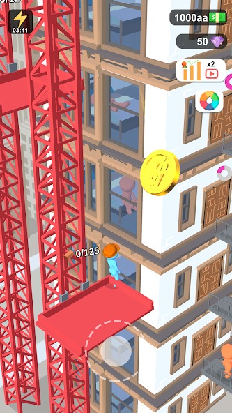 Collect money from each building after guests check out in My Tiny Tower MOD APK