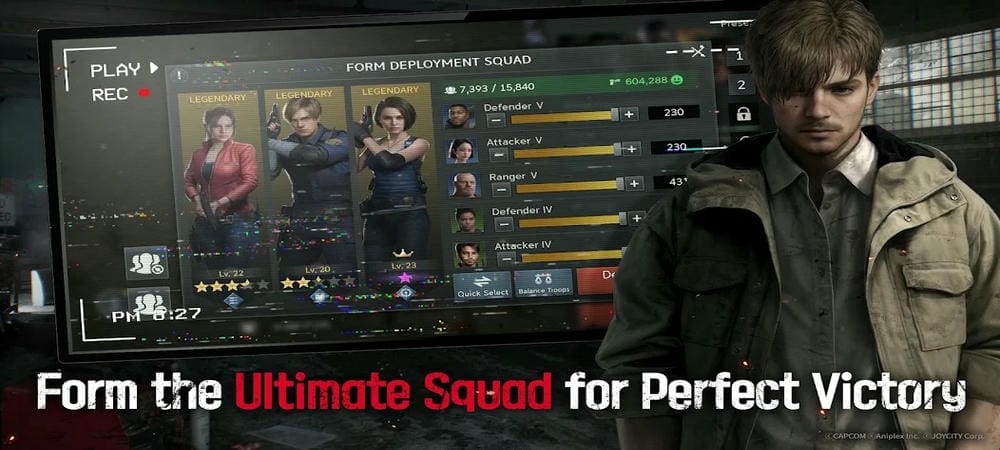 Set up your own powerful fighting squad to fight against zombies in Resident Evil Survival Unit MOD APK