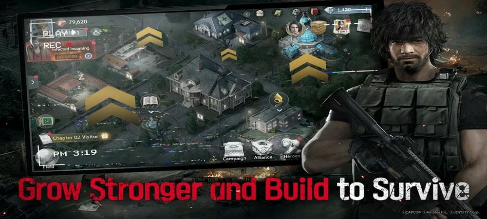 Rebuild structures in Resident Evil Survival Unit MOD APK