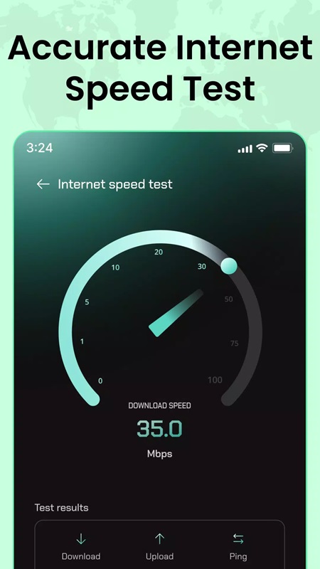 Easily check internet connectivity in Bolt VPN MOD APK