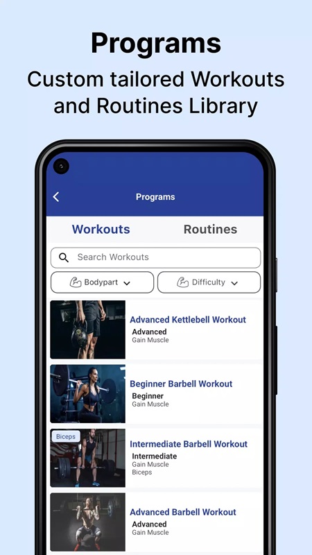 Design your exercise library and build workout routines in MuscleWiki MOD APK