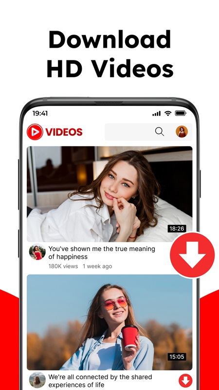 With three simple steps you can download HD videos in Vidmy MOD APK
