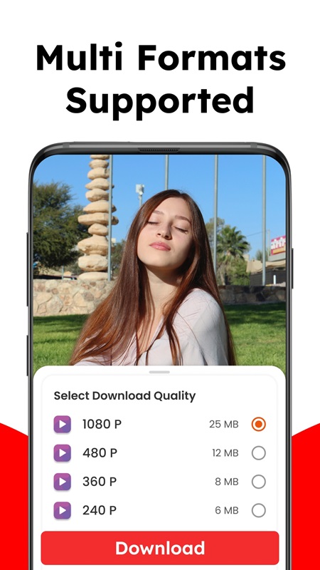 Choose the format types to suit the video quality in Vidmy MOD APK