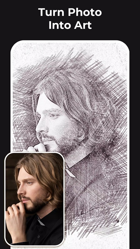 Create more artistic photos in your personal style in Pencil Sketch Photo Editor MOD APK