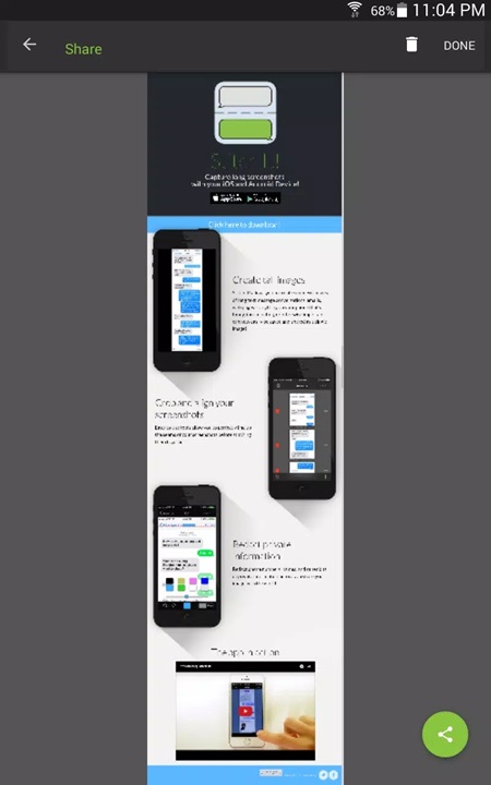 Combine multiple different text messages into one long image in Stitch It MOD APK