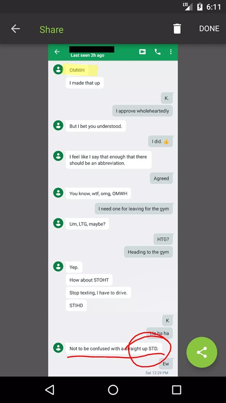 Share the completed stitched content to messaging platforms in Stitch It MOD APK