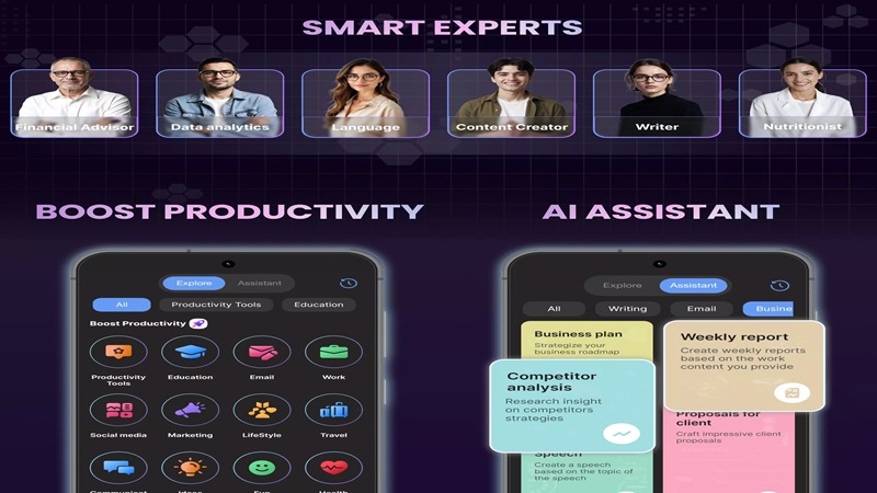 Chat with many experts in many different fields in AI Chat MOD APK