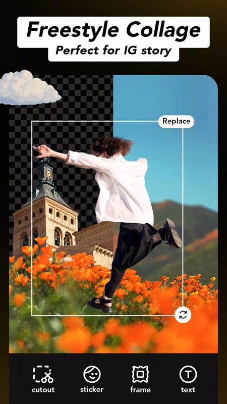 Freely create, crop and add your favorite stickers to your photos in AIFoto MOD APK