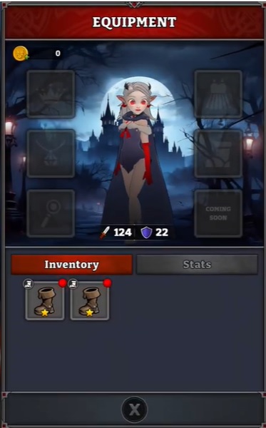 Add equipment to support your character in Blood Invasion MOD APK