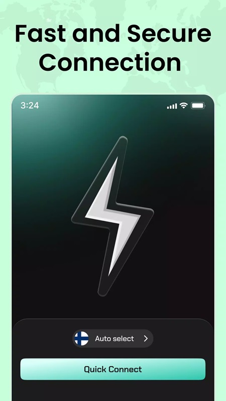Fast and extremely secure VPN connection in Bolt VPN MOD APK