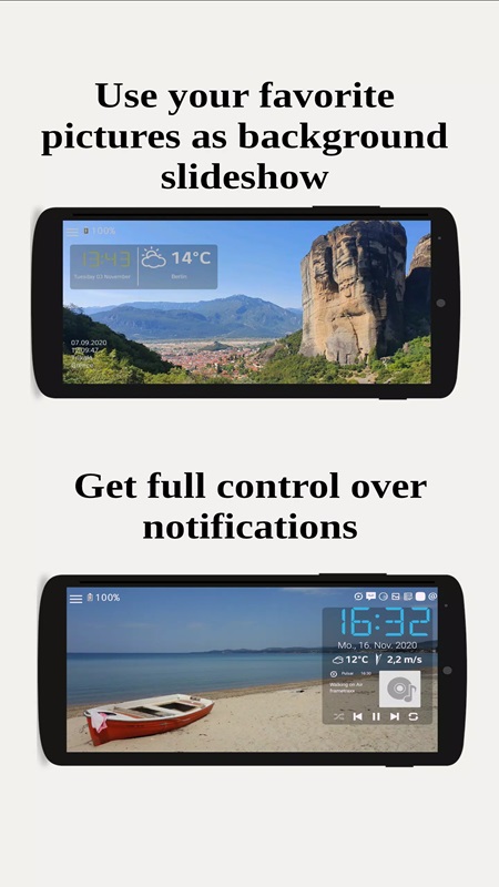 Customize the display interface of the alarm clock in Day and night clock MOD APK