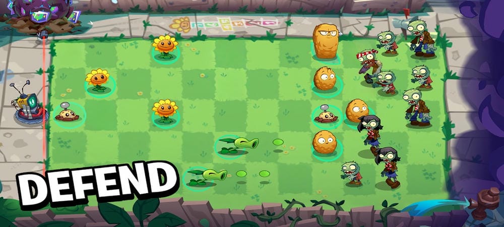 Set up a defense barrier to protect your brain in Plants vs Zombies 3: Evolved MOD APK