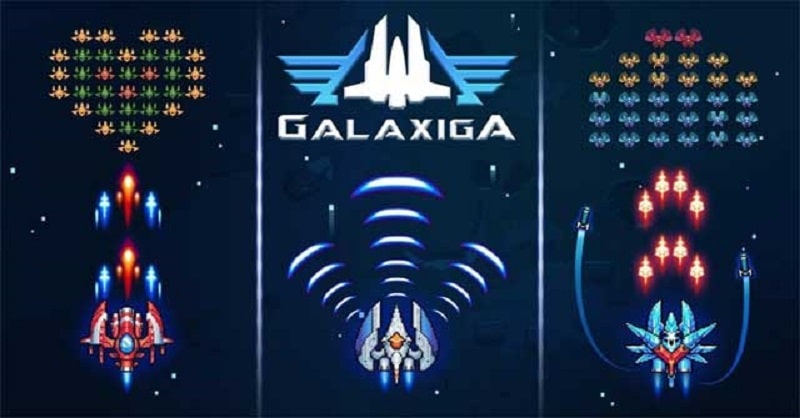 Download Galaxiga MOD APK 25.90 (Menu, God mode/Damage)