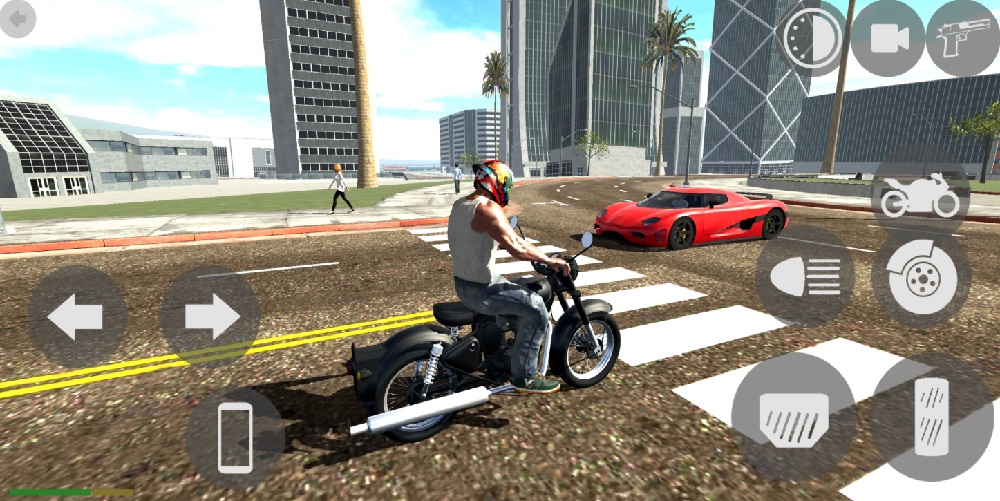 Drive your motorbike around the city you live in in Indian Bikes Driving 3D MOD APK
