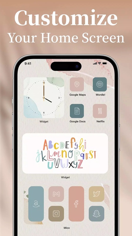 Customize the home screen according to your style and usage needs in Mico MOD APK