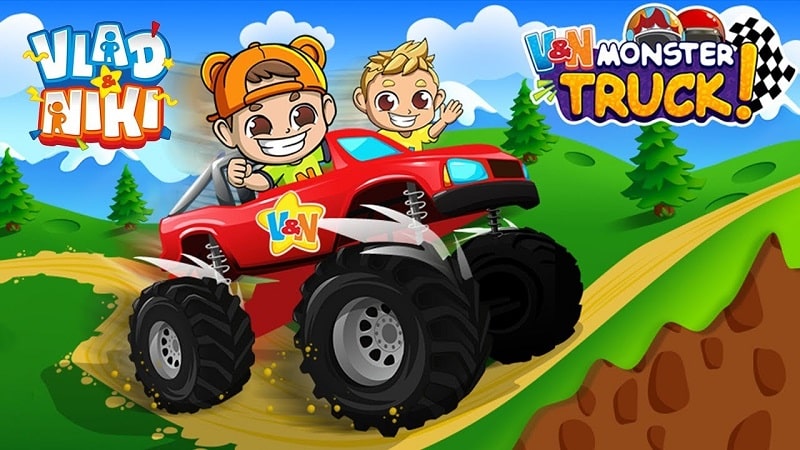 Download Monster Truck Vlad & Niki MOD APK 2.2.2 (Unlimited money)