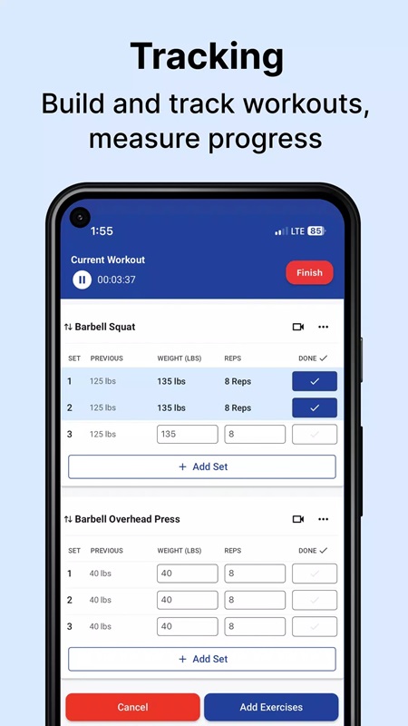 Track your daily workout progress in MuscleWiki MOD APK