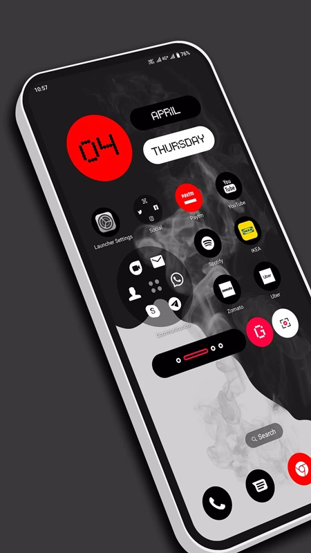 Easily change the display position of apps and widgets in Nil Launcher MOD APK