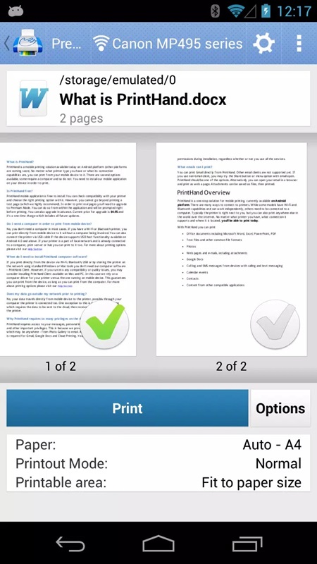 Fully capture document printing data through print preview in PrintHand MOD APK