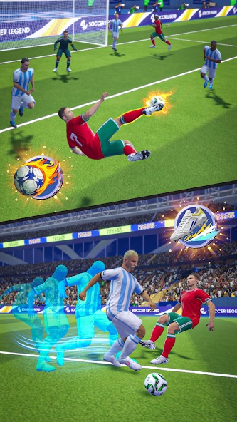 Participate in various soccer matches in Soccer Legend MOD APK