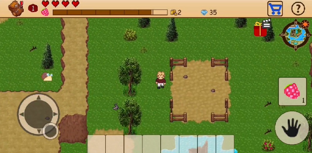 Survive on a deserted island in Survival RPG 5 MOD APK