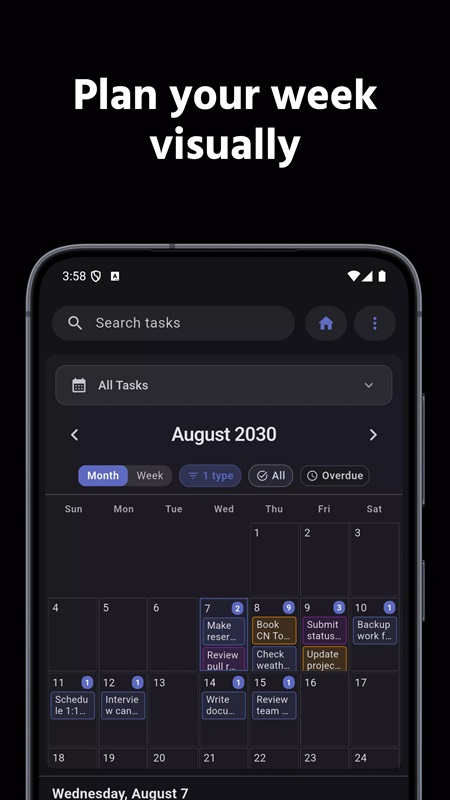 Track and view tasks on your calendar in TaskForge MOD APK