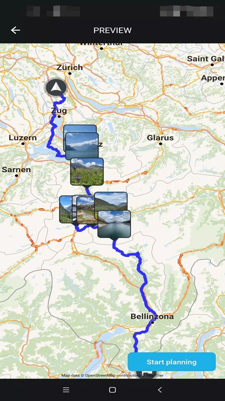 Save all visited locations on the map in calimoto MOD APK
