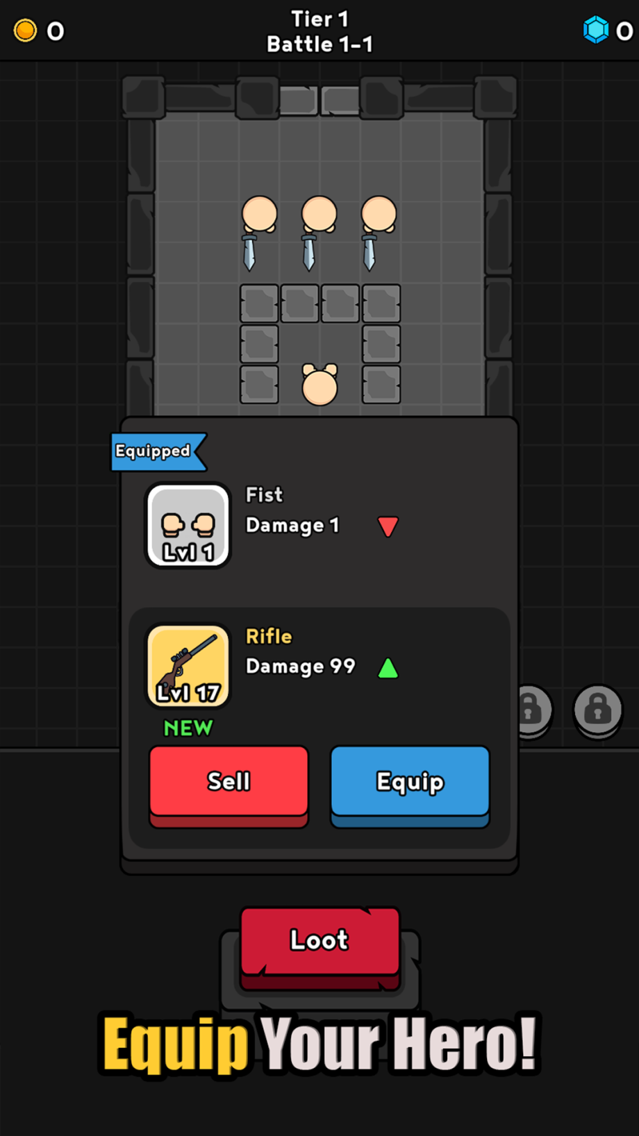 Dungeon Rush MOD APK V29 (Unlimited Currency, No ads, EXP Boost, Premium Pass)