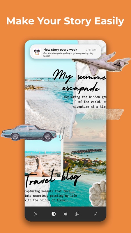 Explore unique themes and designs in StoryMaker MOD APK