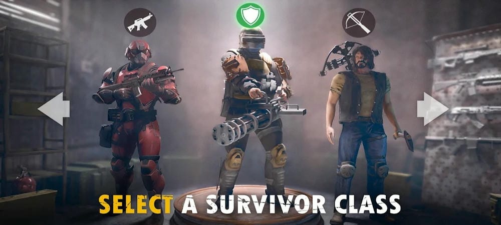 Team up with allies to fight zombies in Live or Die 1 MOD APK