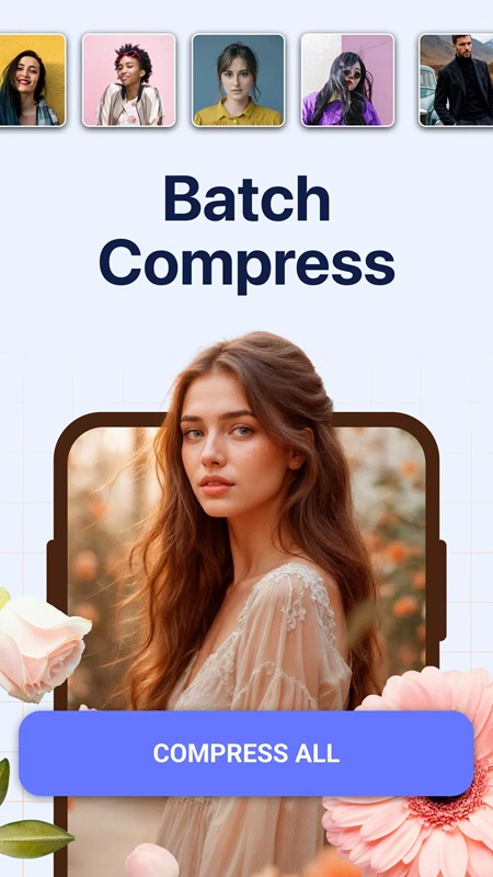 Use multiple photos and videos to optimize storage space in Compress, Reduce Video Size MOD APK