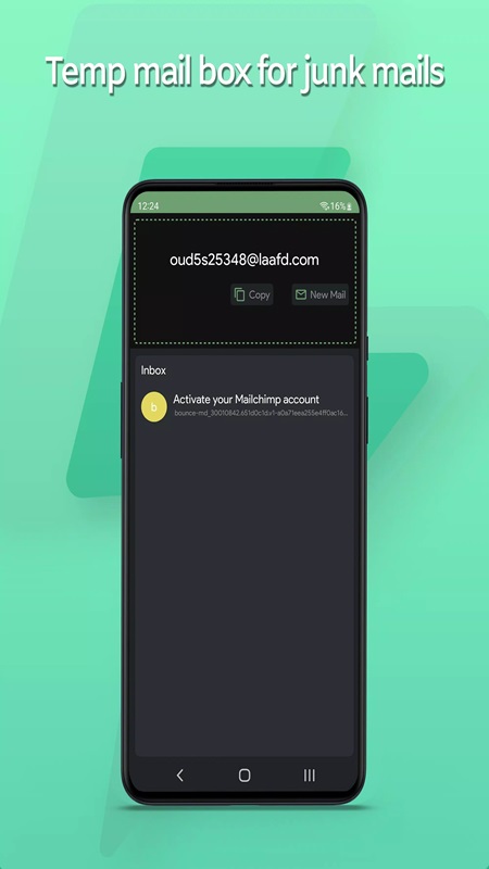 Create multiple temporary email addresses for daily use in VirusGuard MOD APK