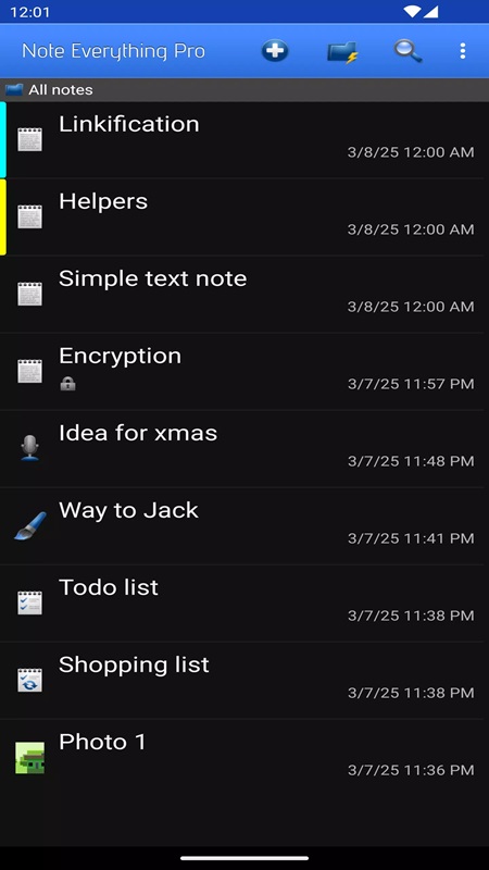 Rename and organize notes scientifically in Note Everything MOD APK