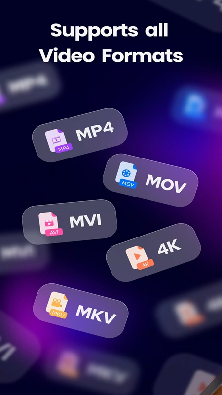 Support various video playback formats in Player MOD APK