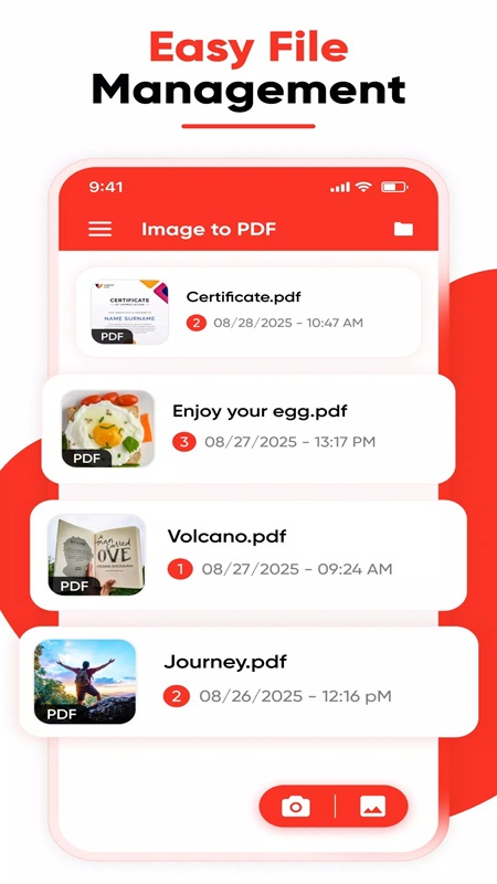 Optimize the process of managing and searching documents in Image to PDF Converter MOD APK