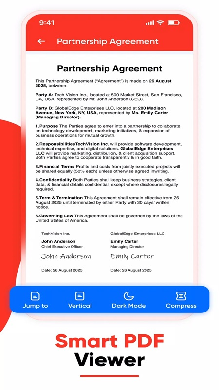 Change the customizations when reading documents in Image to PDF Converter MOD APK