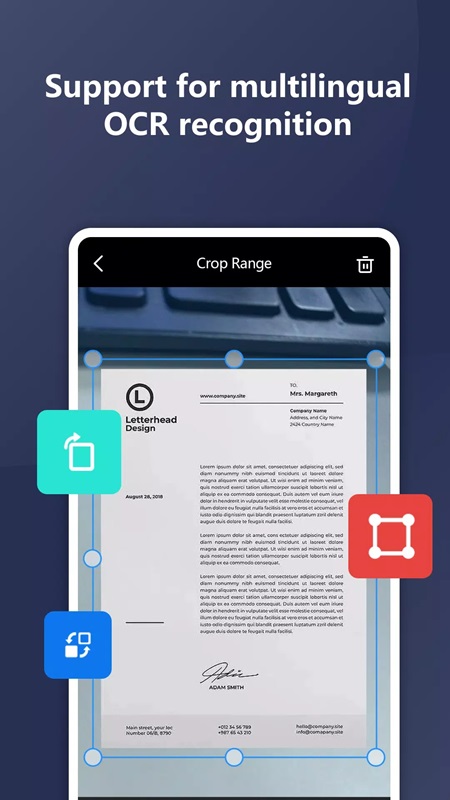 Edit your photos before converting them in AIScanner MOD APK.