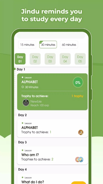 Easily set daily reminders to attend classes in HeyKorea MOD APK