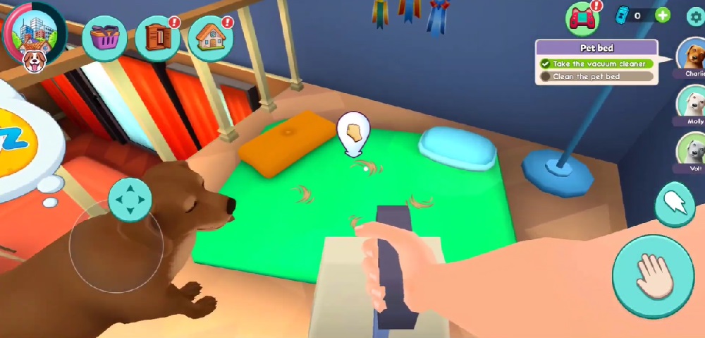 Clean up the dogs' living environment in Dog Simulator MOD APK
