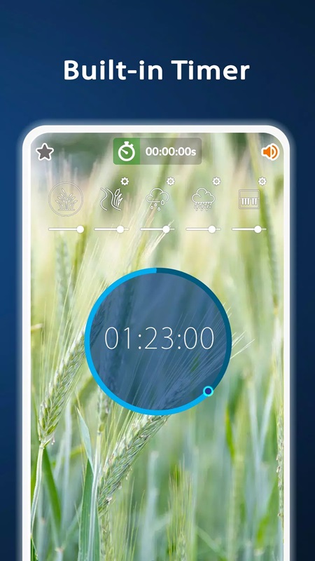 Set the appropriate timer in Nature Sounds MOD APK