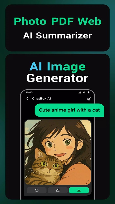 Create images with different styles using AI assistant in ChatBox MOD APK