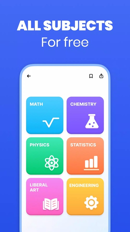 Supports multiple subjects suitable for different levels in Solvely MOD APK