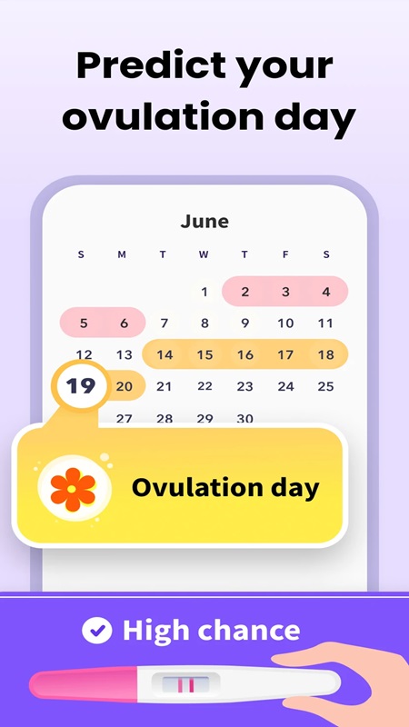 Track your menstrual cycle using the calendar in Period Calendar Period Tracker MOD APK