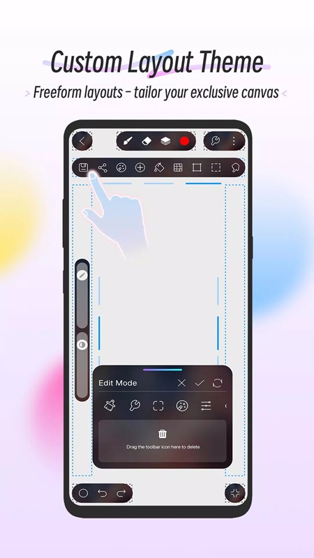 Easily customize the display size of drawing pages in HiPaint MOD APK