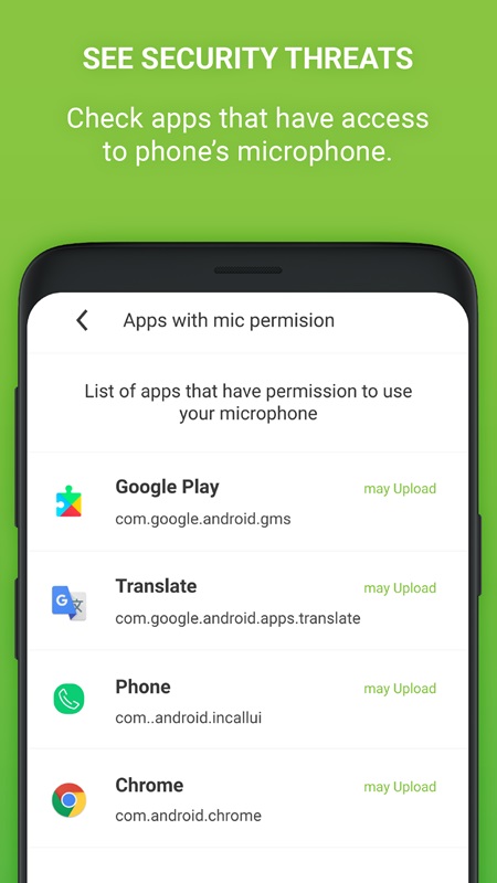 Control which applications are allowed to access the microphone in Microphone Blocker MOD APK