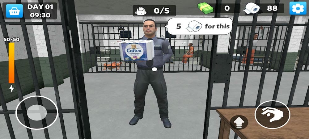 Get the toilet paper you get to exchange items with the prisoners next to you in Prison Escape Journey MOD APK