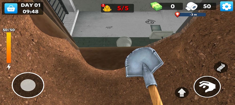 Dig deeper to get more items in Prison Escape Journey MOD APK