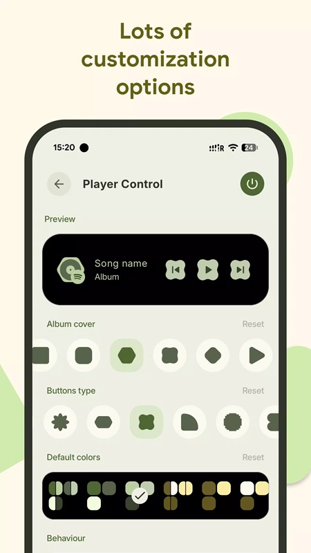 Customize the audio player's interface in Material Capsule MOD APK.