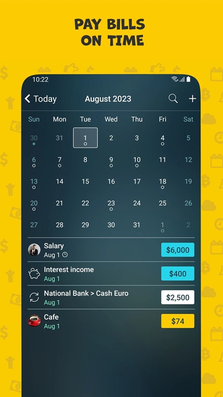 Pay your bills on time in Money Pro MOD APK